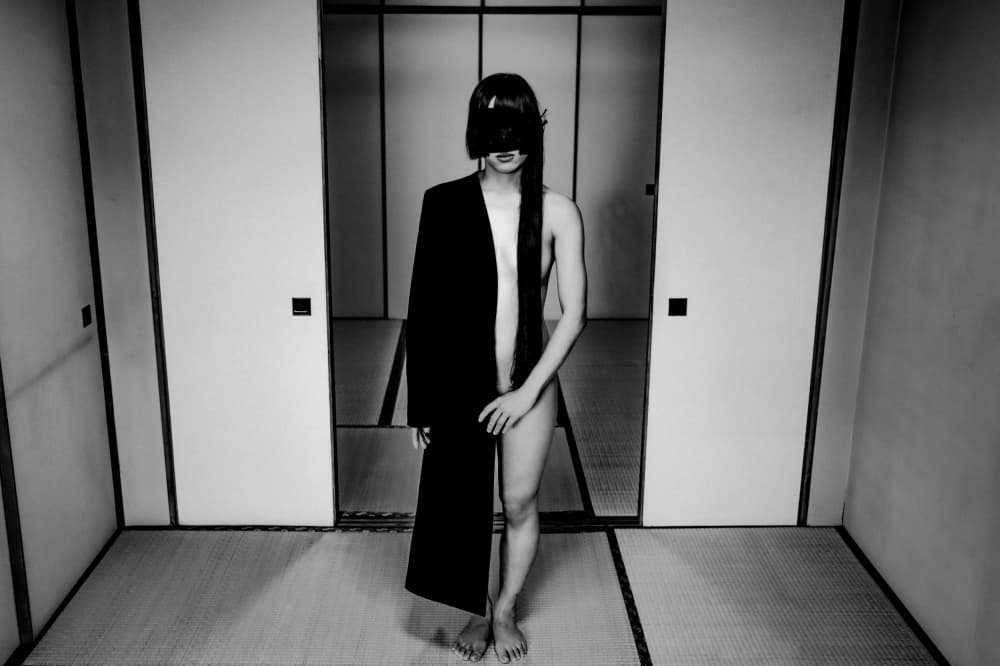 Masked Figure Japanese Room by Kurosaki Sangan — canvas wall art
