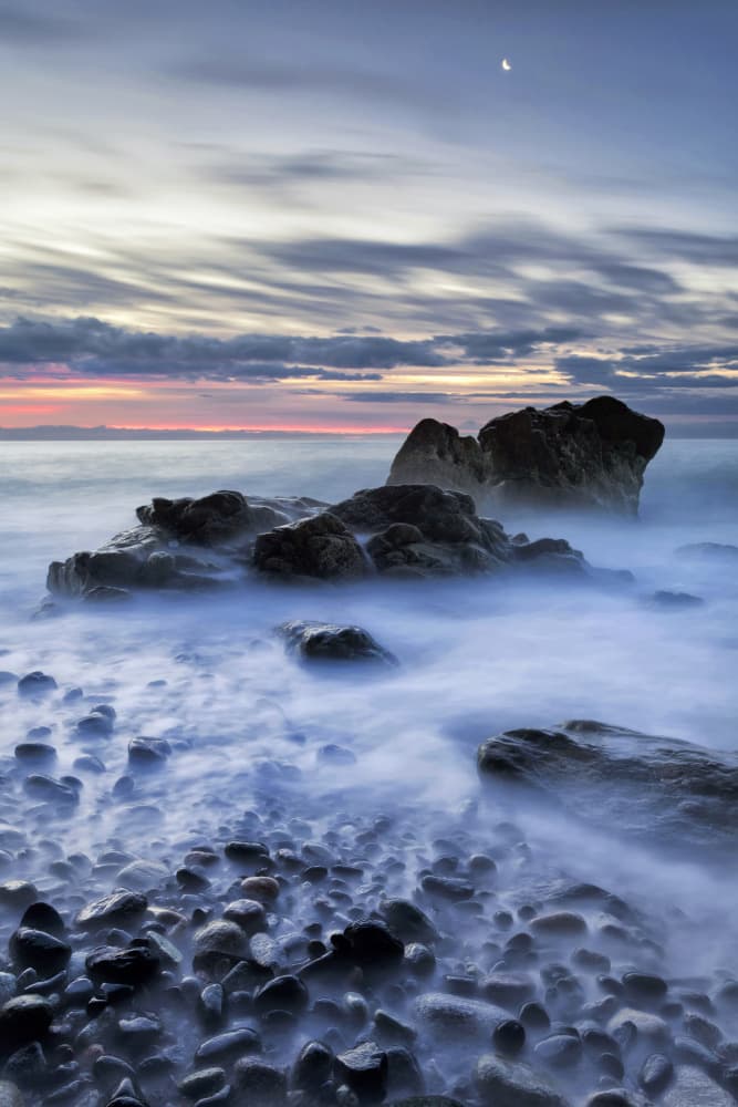 Misty Twilight Moon by Paolo Bolla — canvas wall art