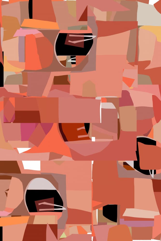 Warm Abstract Shapes by casa cartissi — canvas wall art