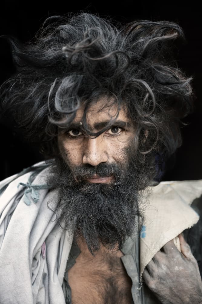 Man's Intense Gaze by Trevor Cole — canvas wall art