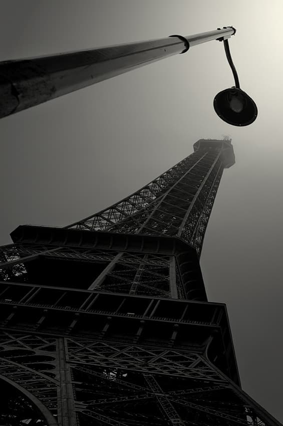 Misty Eiffel Tower View by Jure Kravanja — canvas wall art