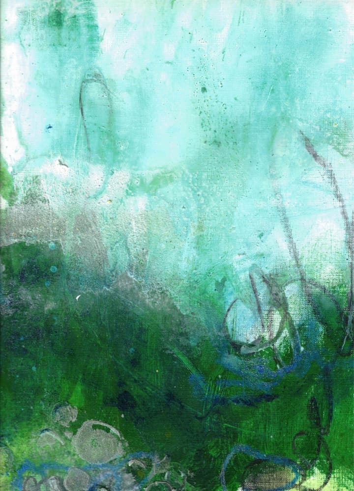 Ethereal Green Depths by Deb Chaney — canvas wall art
