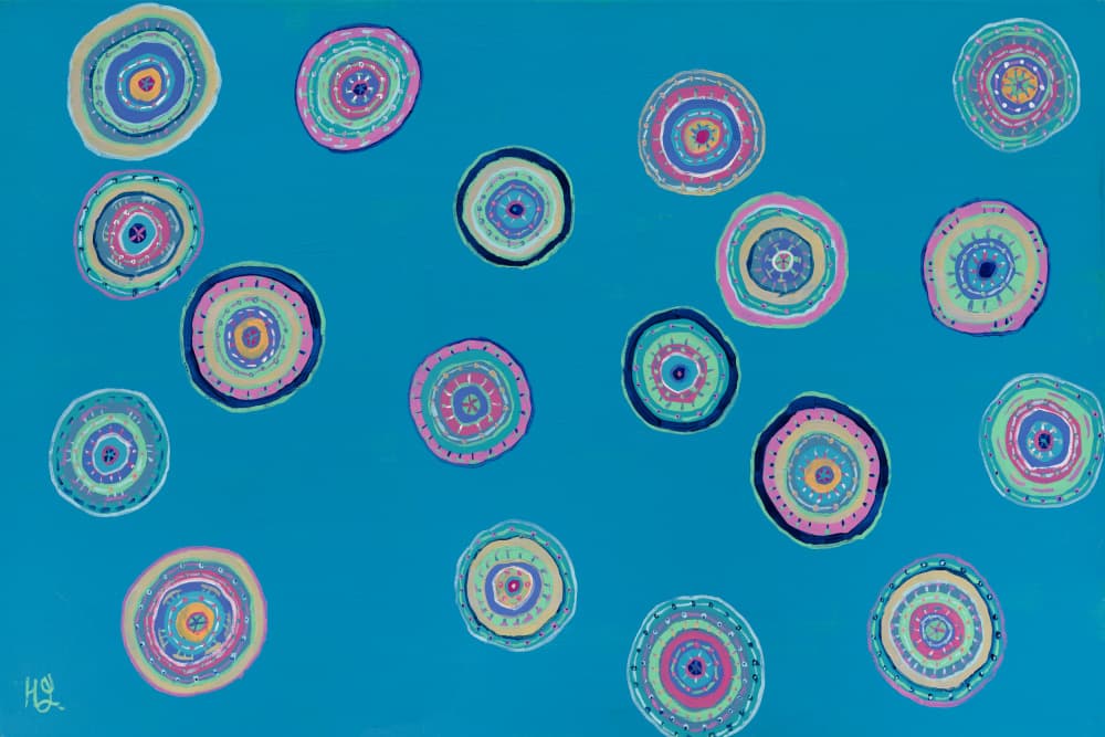 Orbs Dance by Helen Joynson — canvas wall art
