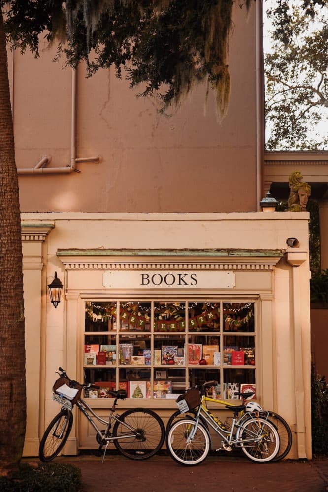 Charming Bookstore Street Scene by Del Mundo Imagery — canvas wall art
