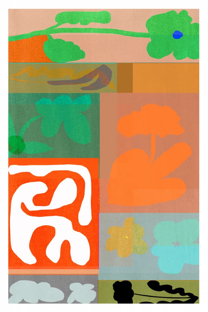 Modern Botanical Blocks by casa cartissi — canvas wall art