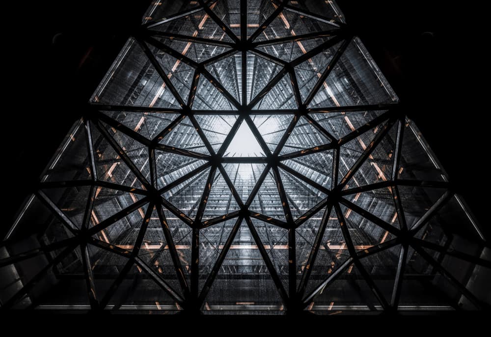 Geometric Light Portal by Tomoshi Hara — canvas wall art