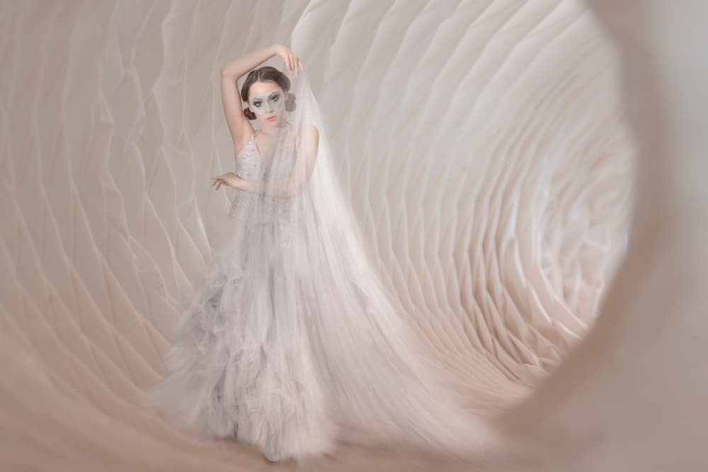 Elegant Veiled Woman by Christine von Diepenbroek — canvas wall art