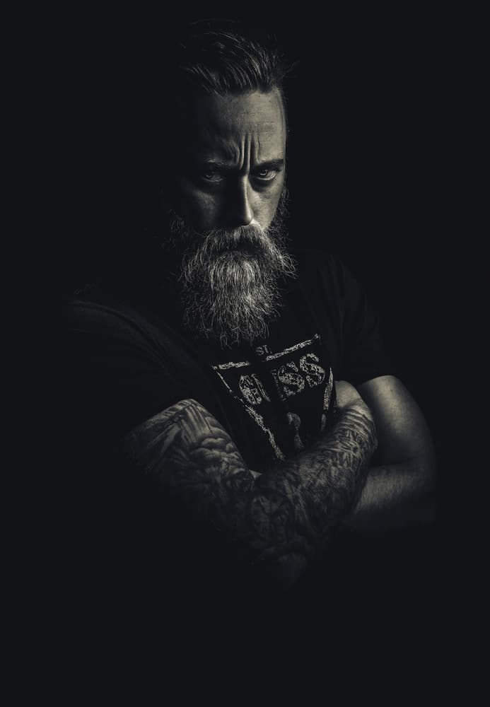Intense Bearded Man by gNo — canvas wall art