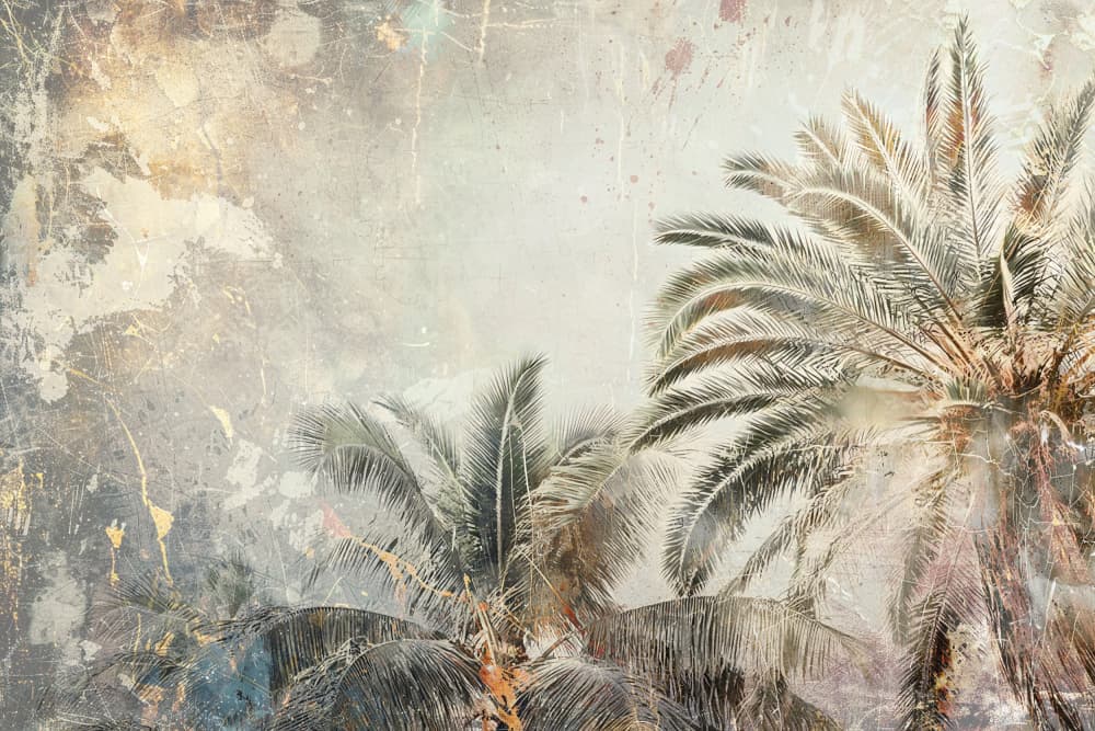 Vintage Tropical Palms by Rafal Kulik — canvas wall art
