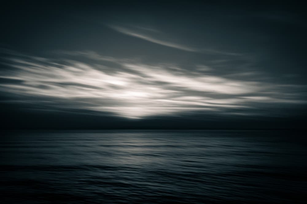 Moody Ocean Long Exposure by Heike Wolters-Wrase — canvas wall art