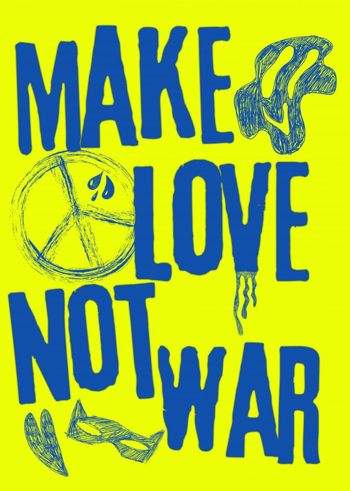 Make Love Not War by RS LAB STUDIO — canvas wall art