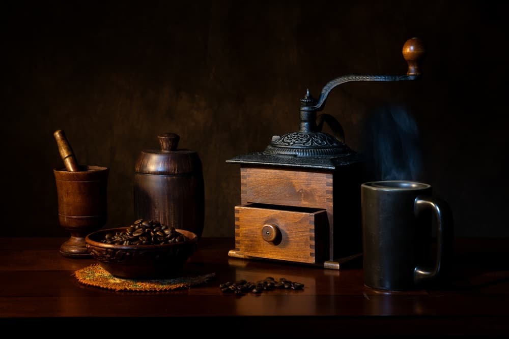 Rustic Coffee Still Life by Dennis Zhang — canvas wall art
