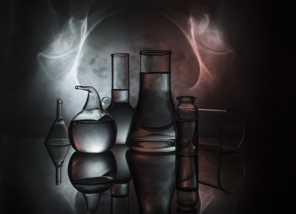 Mysterious Lab Glassware by Evgeniy Popov — canvas wall art