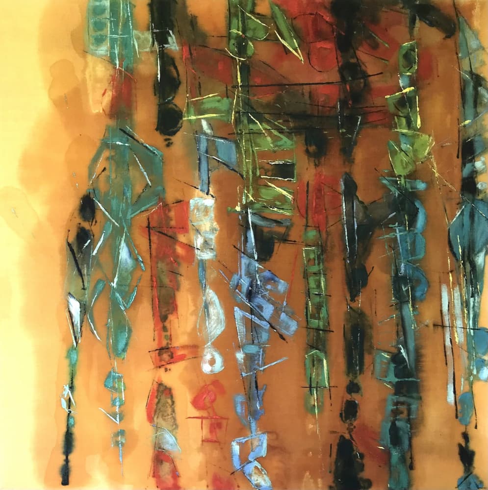 Colorful Abstract Columns by Barbara Piatti — canvas wall art