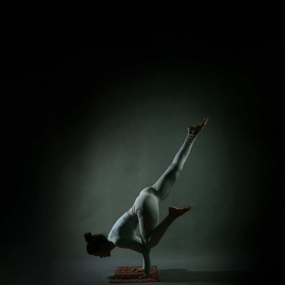 Graceful Yoga Balance by Moein Hasheminasab — canvas wall art