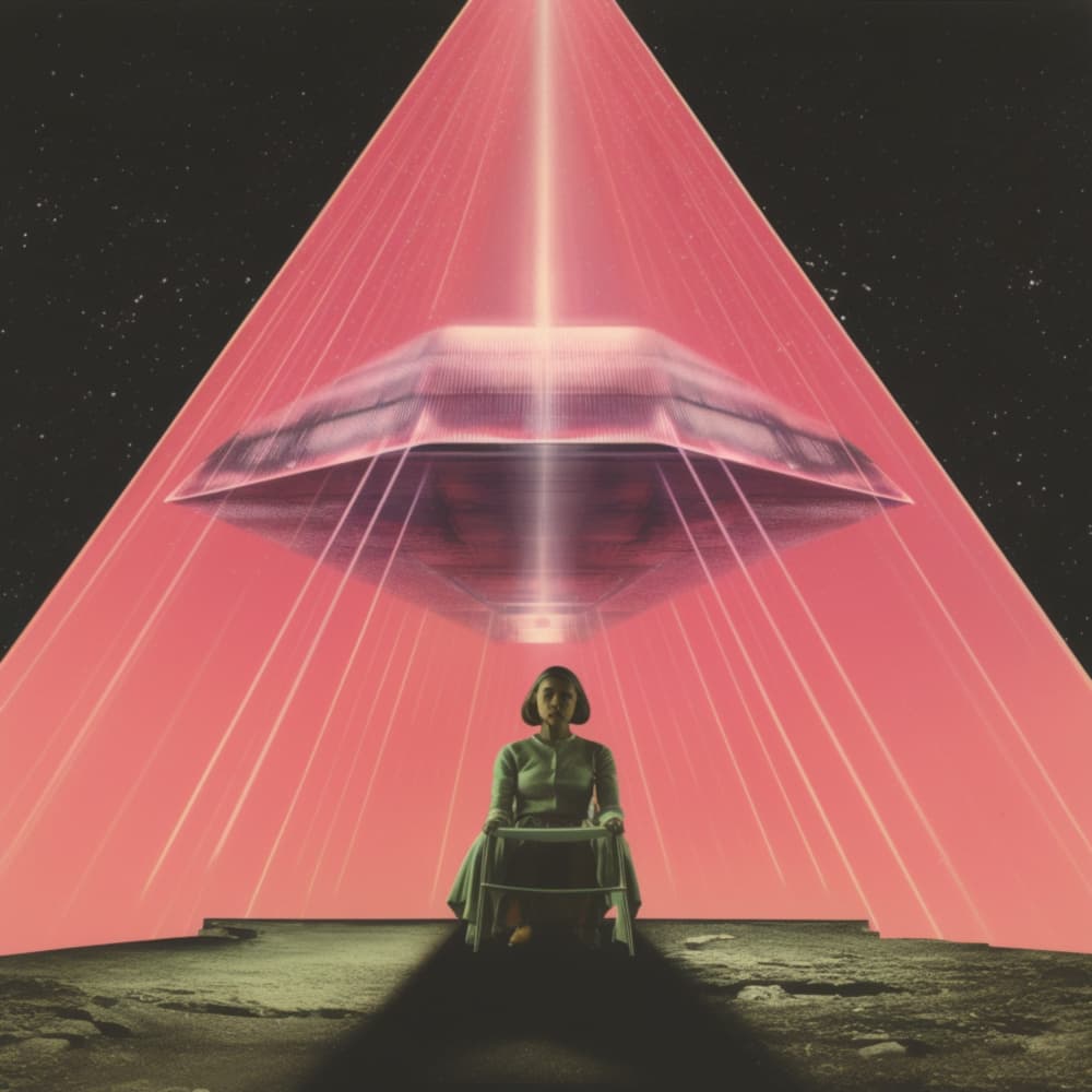 Mysterious Alien Encounter by Samantha Hearn — canvas wall art