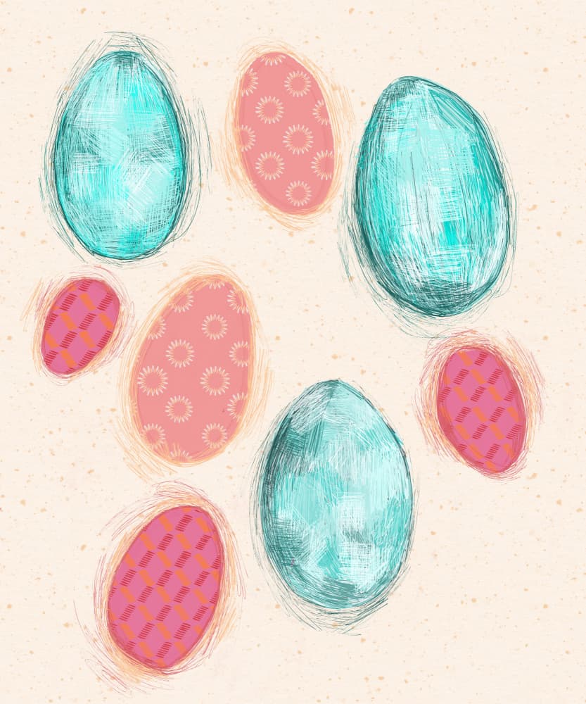 Playful Easter Eggs by Art by the Ocean — canvas wall art