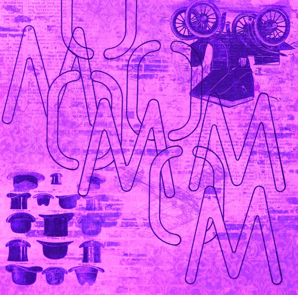 Purple Vintage Graphics by Santhosh ch — canvas wall art