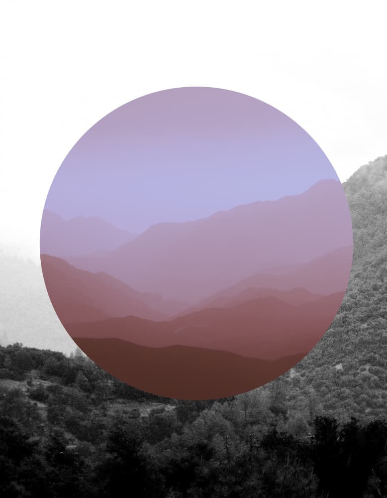 Serene Mountain Circle by Gemma Bardot — canvas wall art
