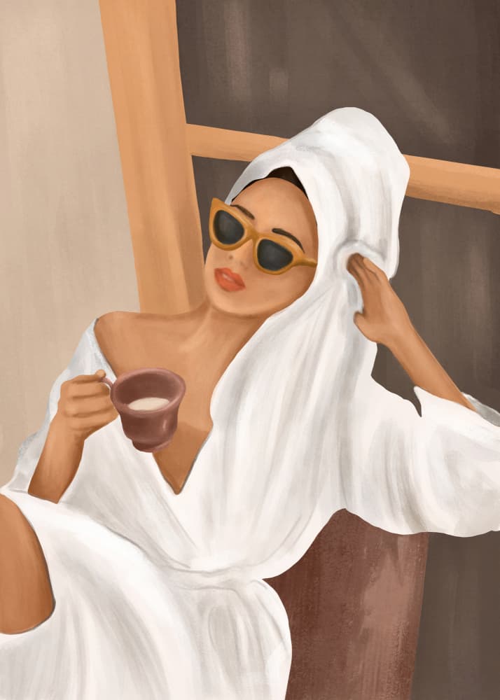 Chic Morning Ritual by Flow Line — canvas wall art