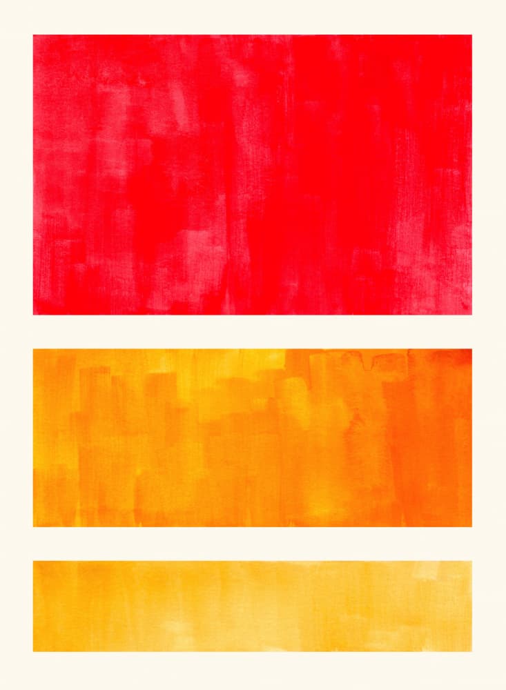 Warm Color Blocks by Ejaaz Haniff — canvas wall art
