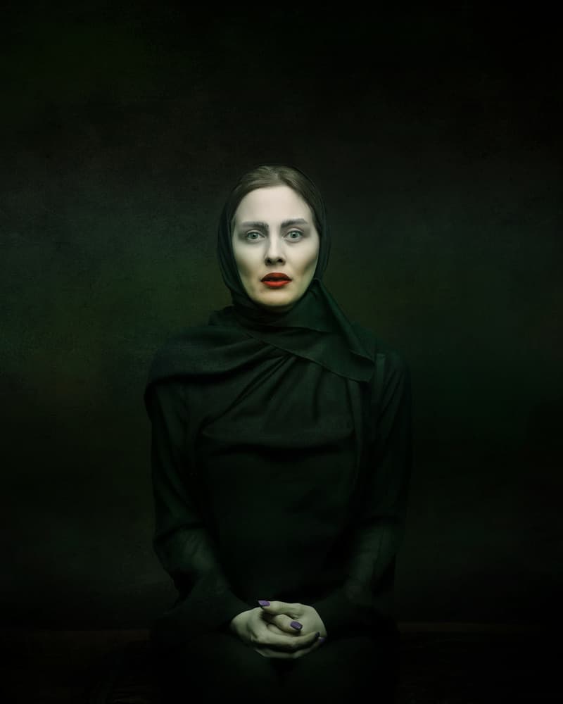 Mysterious Veiled Woman by Moein Hasheminasab — canvas wall art