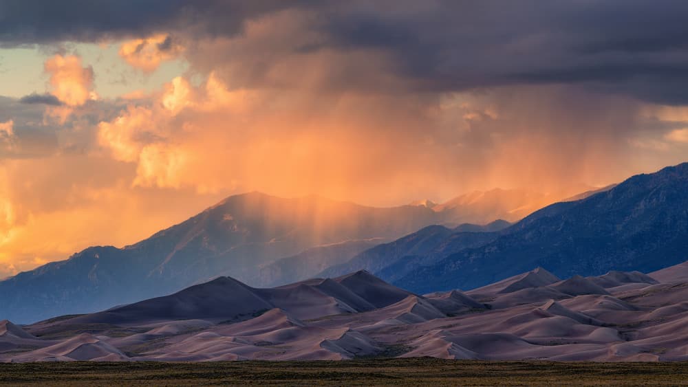 Golden Light Desert Storm by Mei Xu — canvas wall art