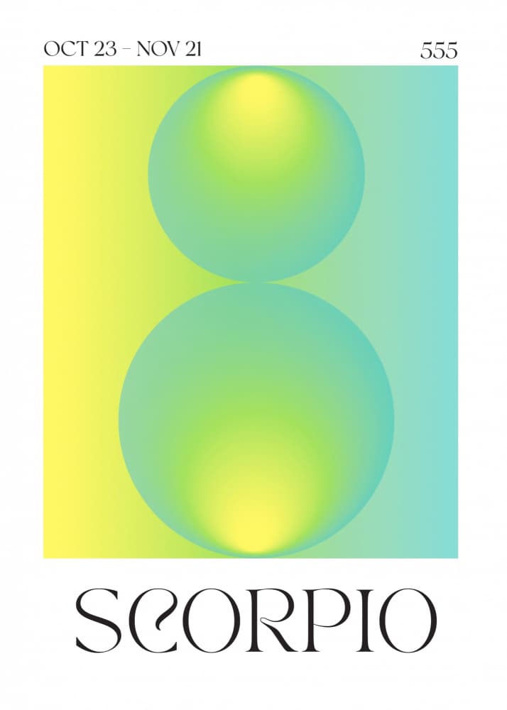 Scorpio Zodiac Gradient by Valeria Castillo — canvas wall art