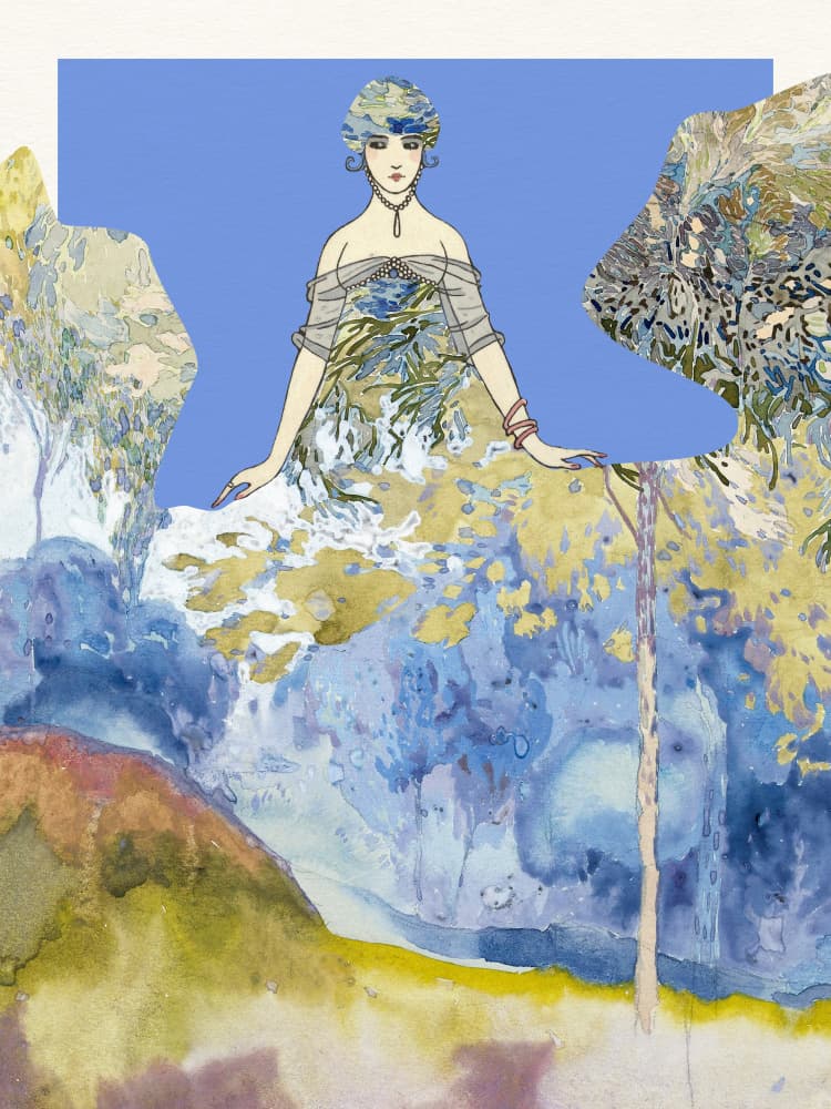 Elegant Lady Dreamscape by Wild Violets — canvas wall art