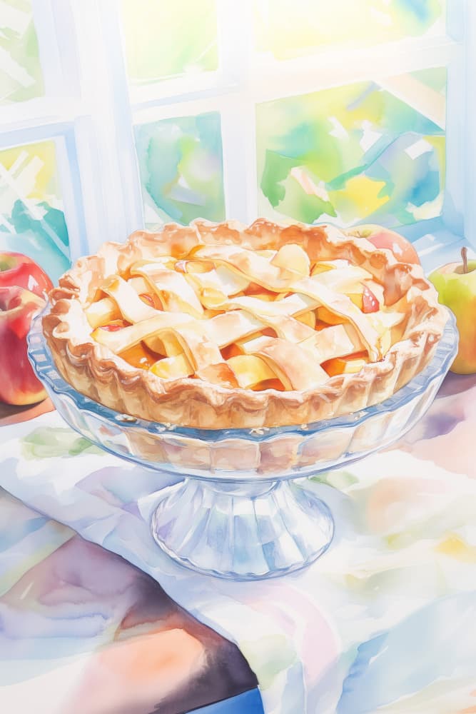 Fresh Baked Apple Pie by Melloi Art Prints — canvas wall art