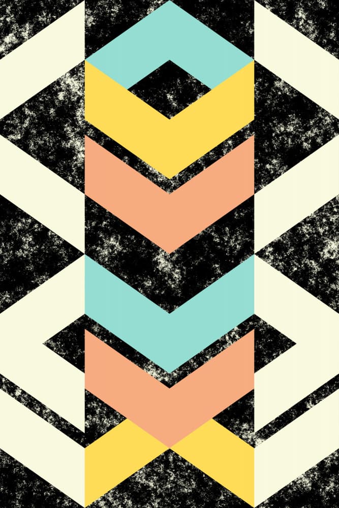 Modern Chevron Geometry by Petr Strnad — canvas wall art