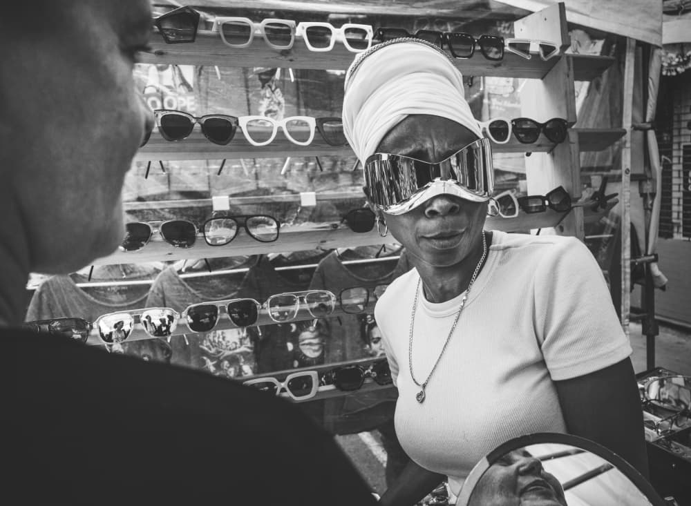 Market Vendor Eyewear by Alex Ogazzi — canvas wall art