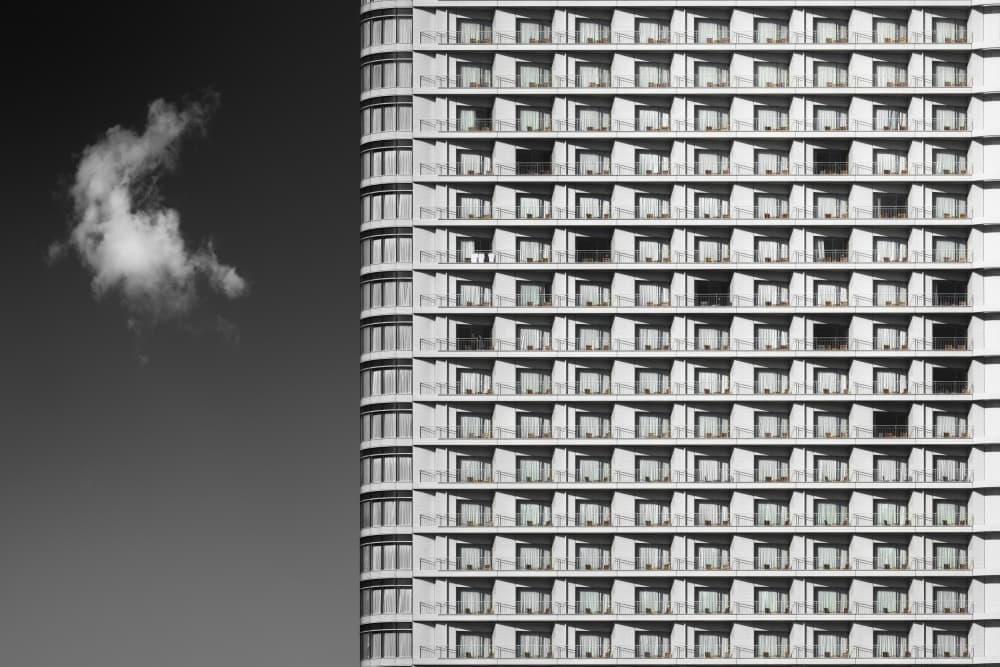 Modern Building Cloud by Akira TAKAUE — canvas wall art