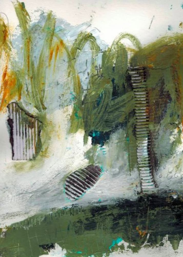 Green Organic Textures by Deb Chaney — canvas wall art