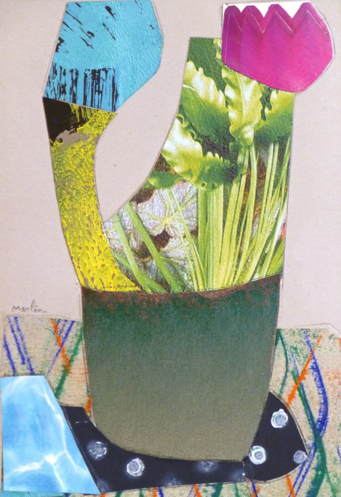 Abstract Floral Collage by Pascal Marlin — canvas wall art