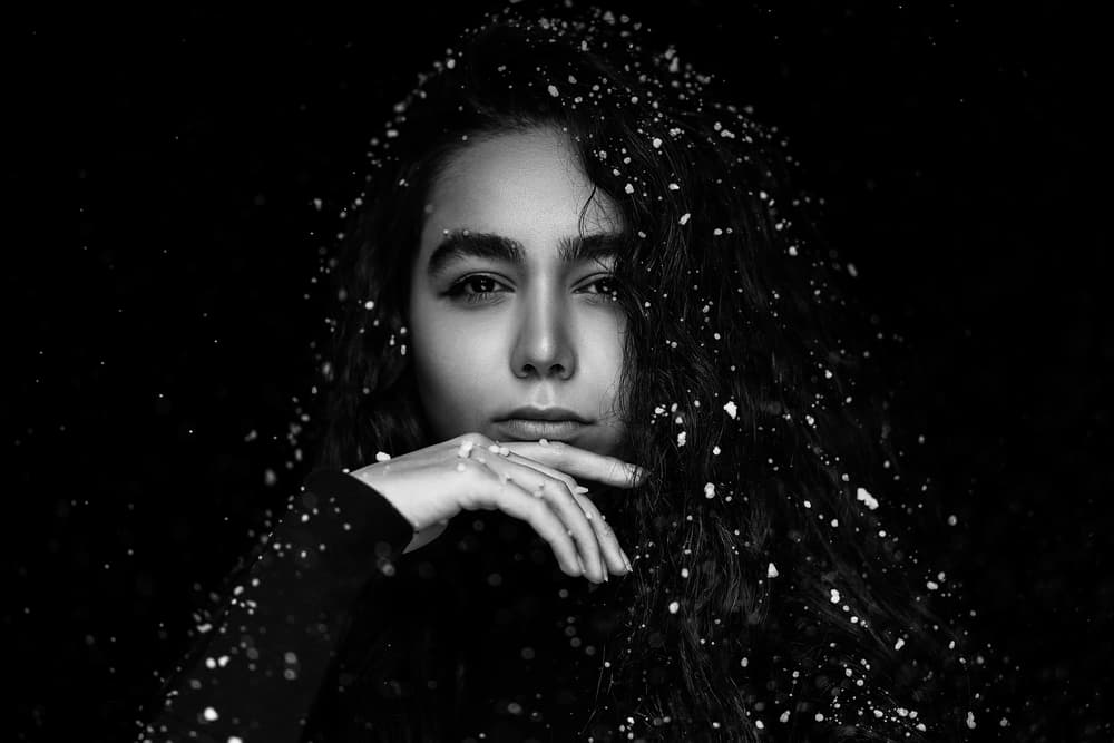 Dramatic Winter Portrait by Amin Hamidnezhad — canvas wall art