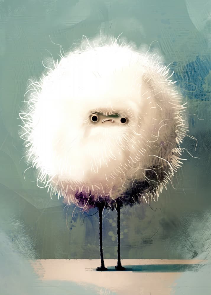 Little Grumpy Monster by Justyna Jaszke — canvas wall art