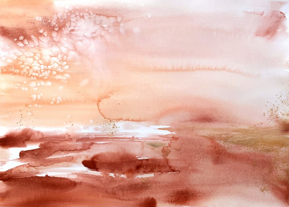 Warm Terracotta Flow by Christine Lindstrom — canvas wall art