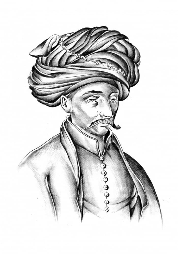 Dignified Man in Turban by Kulik — canvas wall art