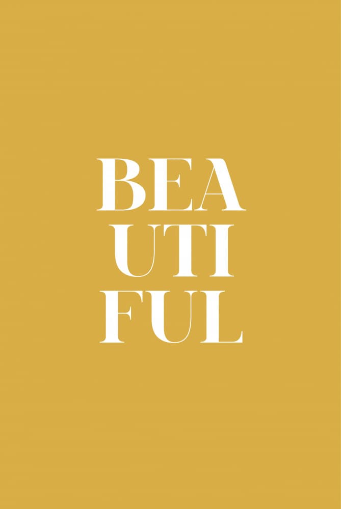 Beautiful Gold Message by Oju Design — canvas wall art