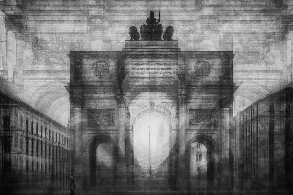 Grand Historic City Arch by Roswitha Schleicher-Schwarz — canvas wall art
