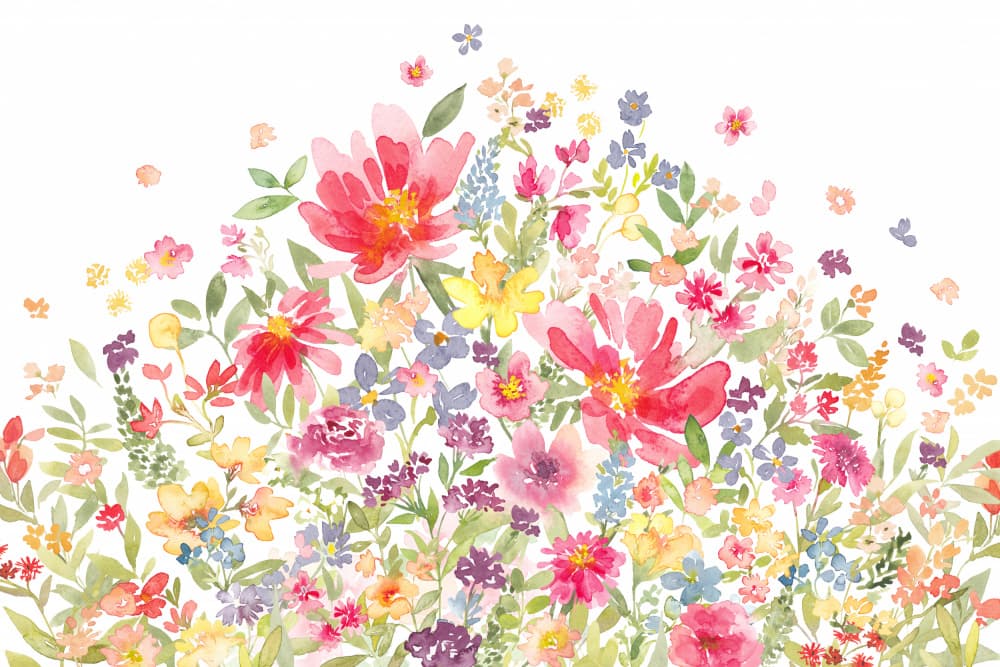 Watercolor Wildflower Meadow by Lovorka Pavic — canvas wall art