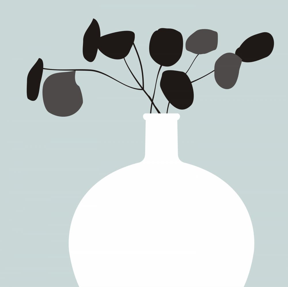 Minimalist Plant Vase by Nilesh Kulkarni — canvas wall art