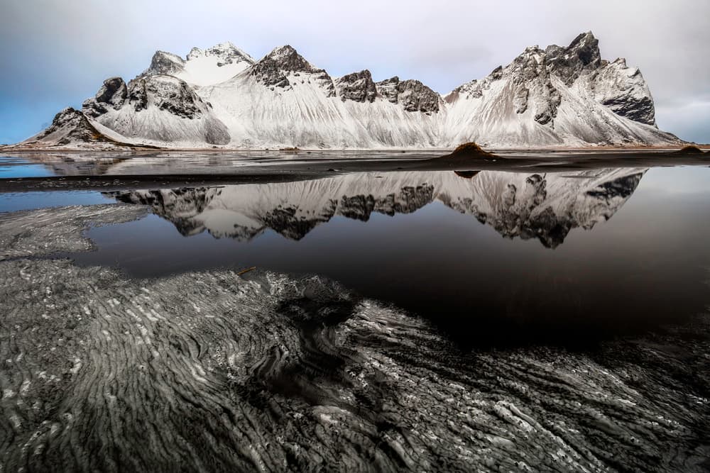 Snowy Mountain Reflection by Rodrigo Núñez Buj — canvas wall art