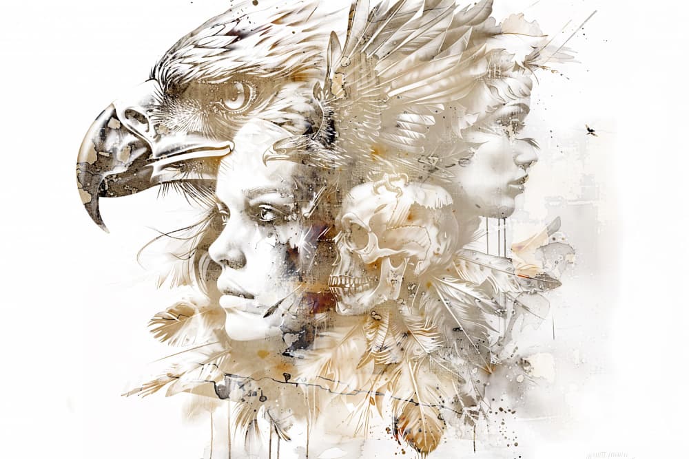 Eagle Woman Spirit by Rafal Kulik — canvas wall art