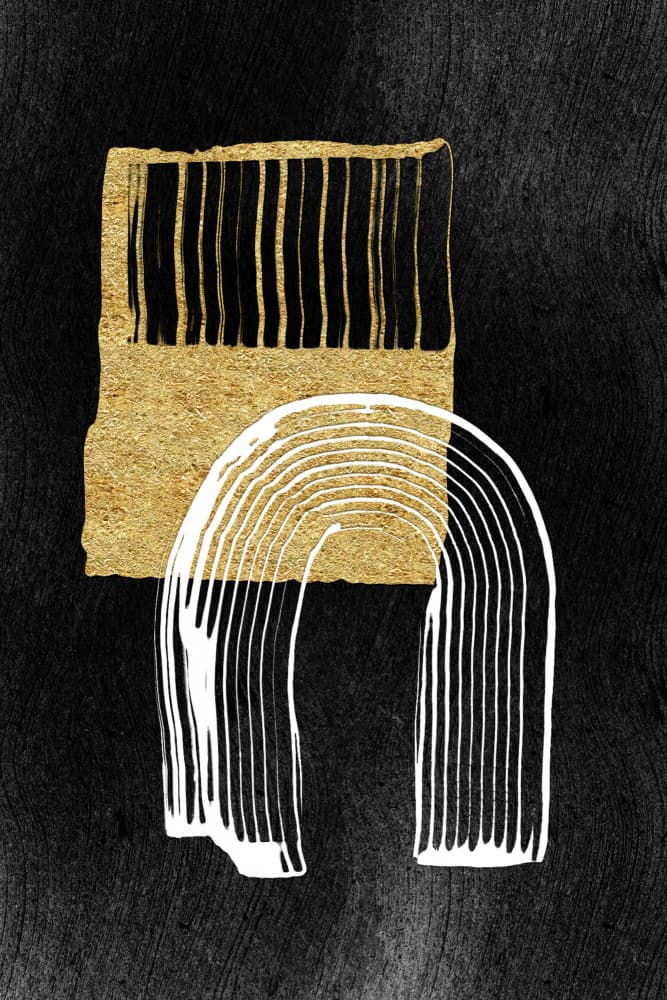 Golden Arch Abstraction by Fun Qui — canvas wall art