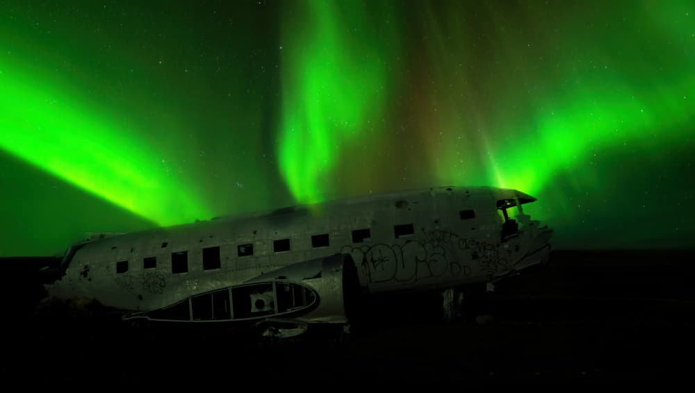 Aurora Plane Wreck by Yuan Su — canvas wall art