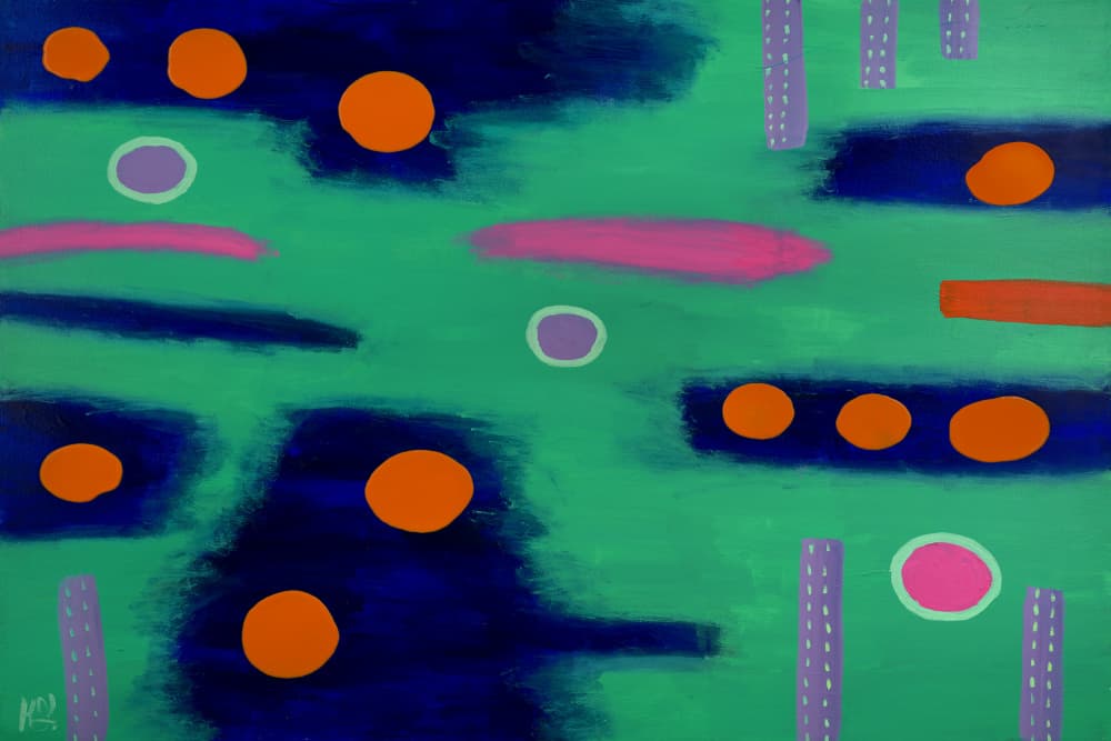 Vibrant Abstract Shapes by Helen Joynson — canvas wall art