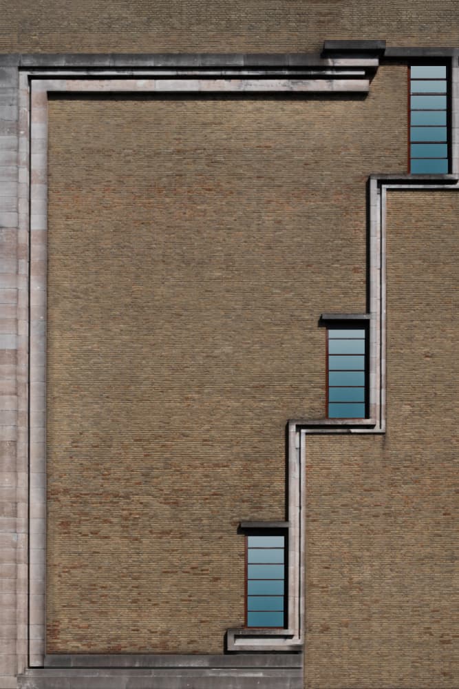 Modern Brick Geometry by Rolf Endermann — canvas wall art