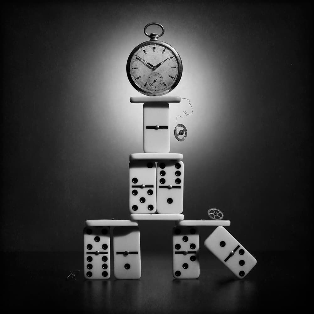 Fragile Time Balance by Victoria Glinka — canvas wall art